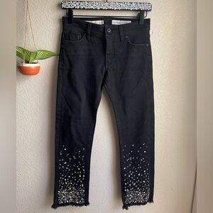 ⚡️3 for 25 Anthropologie Pilcro black jeweled denim